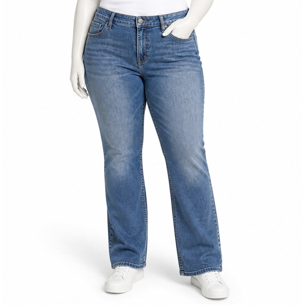 Silver Jeans Authentic curvy mid slim Straight Blue Denim Jeans 38x28 stretch